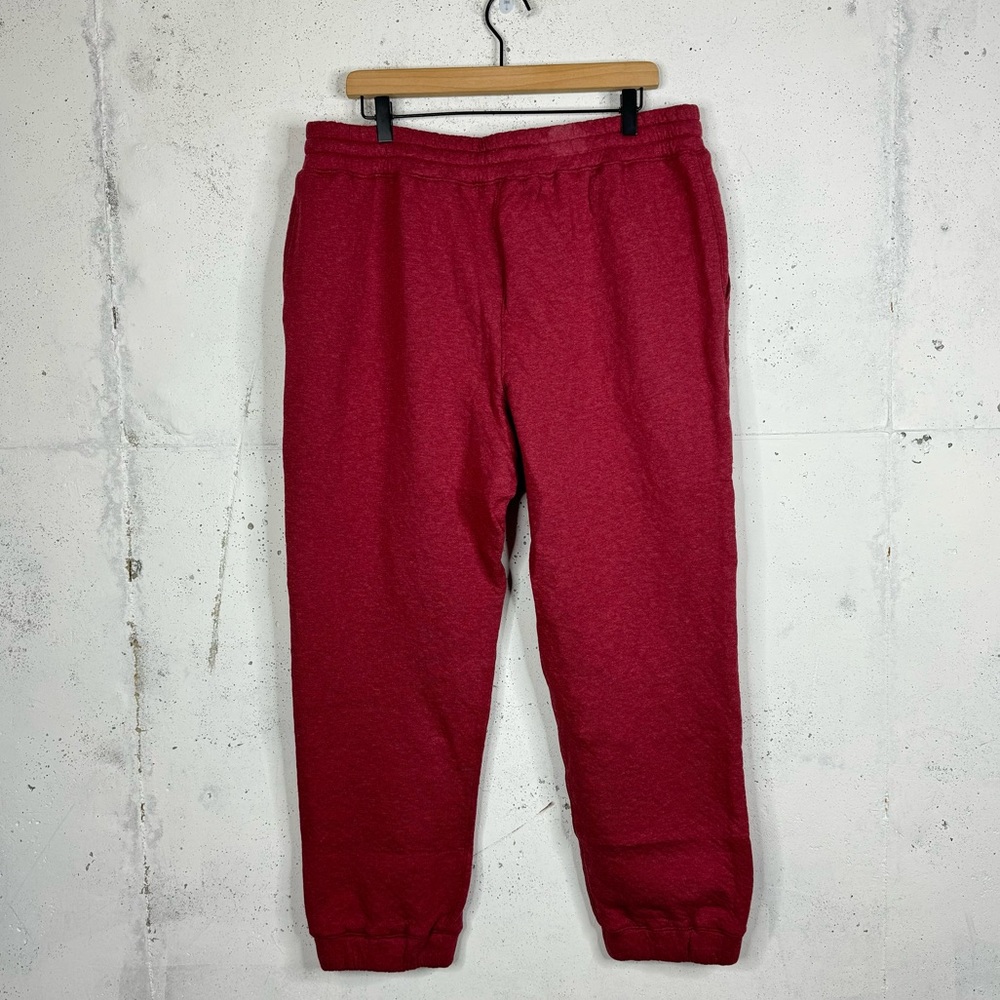 Lahgo Lunya Red Pants Mens Restore Double Faced Sweatpant Joggers Size XL - Picture 5 of 11